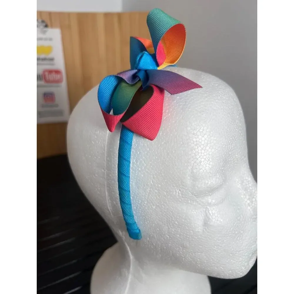Lot of 9 Girls Headbands With Bows Bundle Back To School Hair Accessories BTS